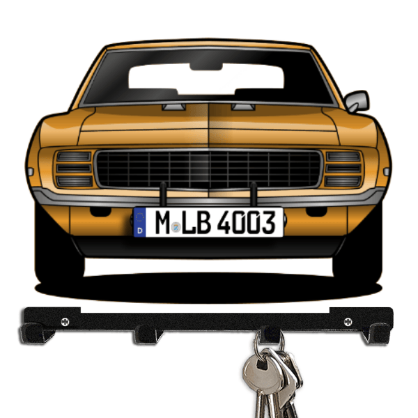 Camaro RS Coupe Schlüsselbrett personalisiert mit Auto u. Kennzeichen!