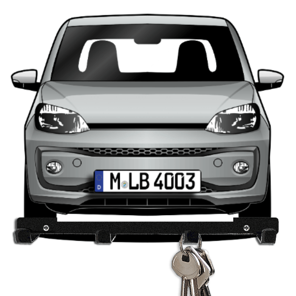 Up (5-Türer) Schlüsselbrett personalisiert mit Auto u. Kennzeichen!