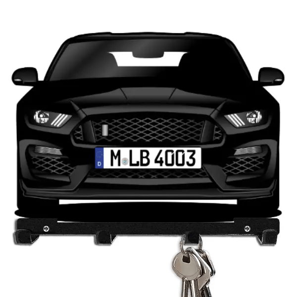 Mustang Shelby GT350 Schlüsselbrett personalisiert mit Auto u. Kennzeichen!