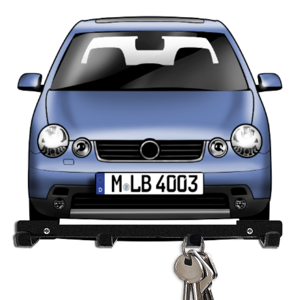 Polo Fun Schlüsselbrett personalisiert mit Auto u. Kennzeichen!