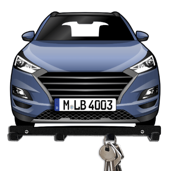 Tucson Schlüsselbrett personalisiert mit Auto u. Kennzeichen!