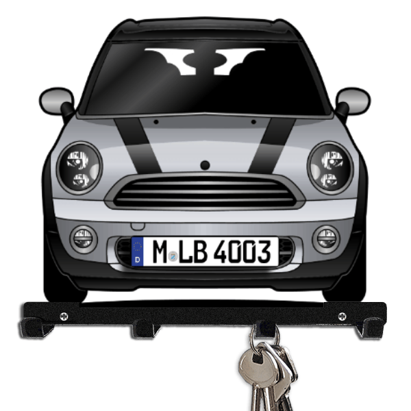 Clubman One D Schlüsselbrett personalisiert mit Auto u. Kennzeichen!