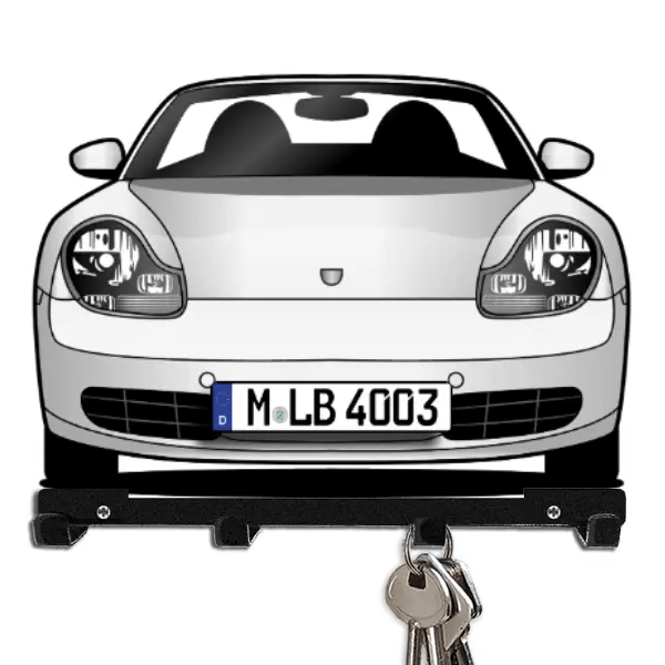 Boxter Schlüsselbrett personalisiert mit Auto u. Kennzeichen!