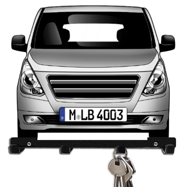 H1 Minivan Schlüsselbrett personalisiert mit Auto u. Kennzeichen!