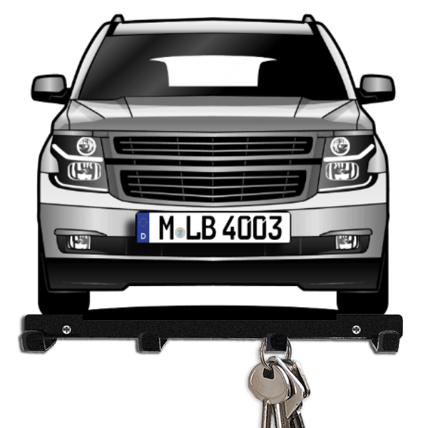 Suburban Schlüsselbrett personalisiert mit Auto u. Kennzeichen!