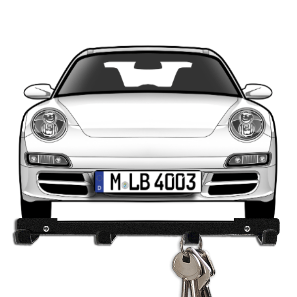 911 991 Targa Schlüsselbrett personalisiert mit Auto u. Kennzeichen!