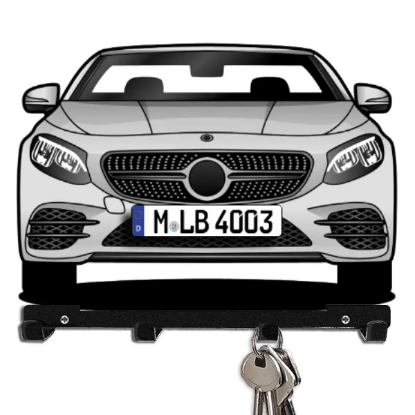 C-Klasse Cabriolet Schlüsselbrett personalisiert mit Auto u. Kennzeichen!