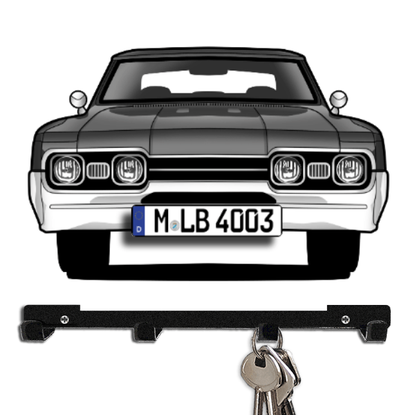 Cutlass Combi Schlüsselbrett personalisiert mit Auto u. Kennzeichen!