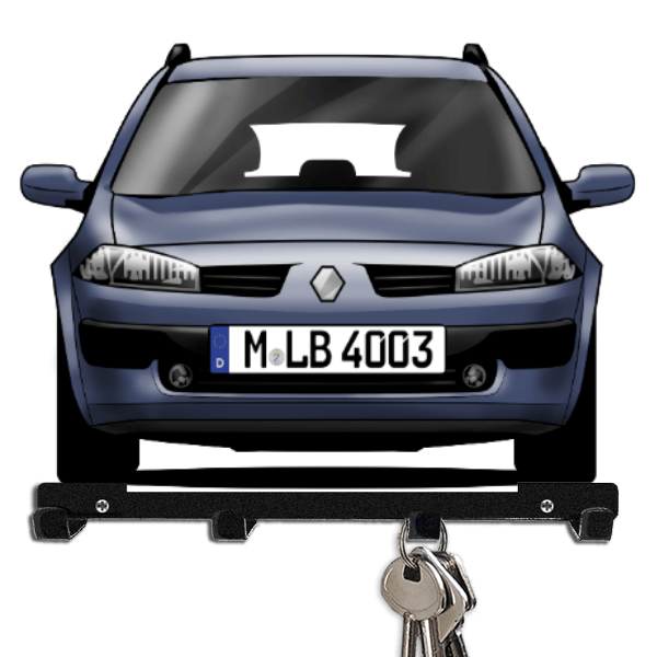 Megane Schlüsselbrett personalisiert mit Auto u. Kennzeichen!