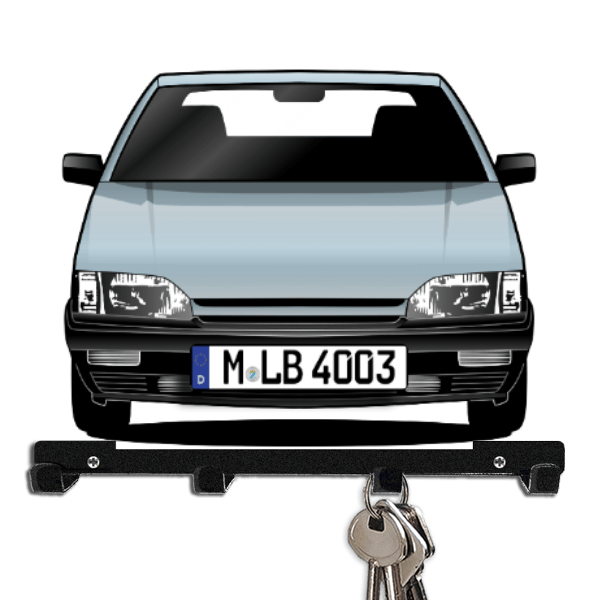 25 (5-Türer) Schlüsselbrett personalisiert mit Auto u. Kennzeichen!