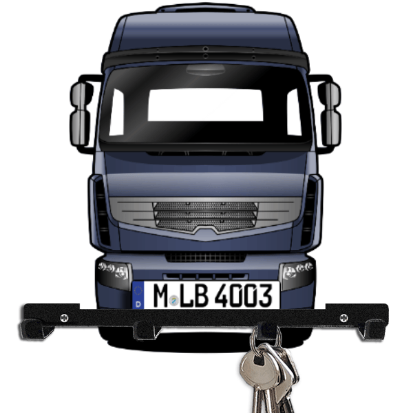 Premium Schlüsselbrett personalisiert mit Auto u. Kennzeichen!