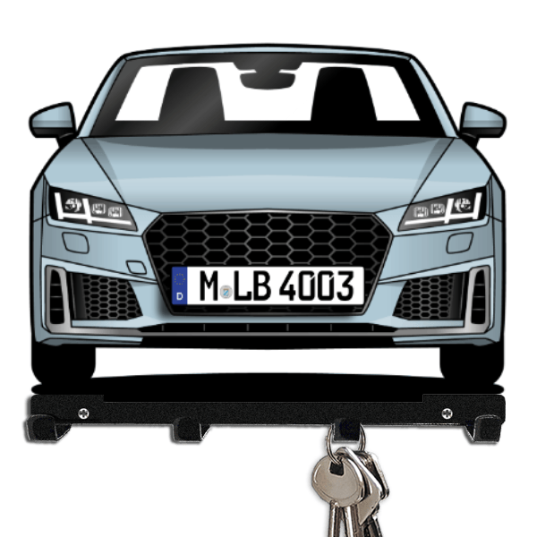 TTS Cabriolet Schlüsselbrett personalisiert mit Auto u. Kennzeichen!