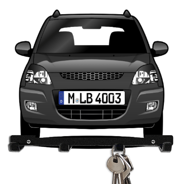 Matrix Schlüsselbrett personalisiert mit Auto u. Kennzeichen!