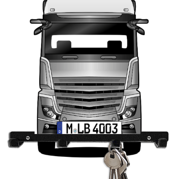 Actros Schlüsselbrett personalisiert mit Auto u. Kennzeichen!