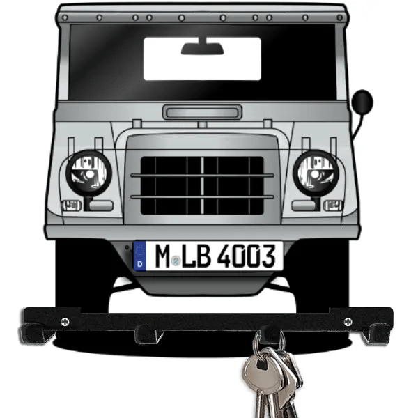 Munga Schlüsselbrett personalisiert mit Auto u. Kennzeichen!