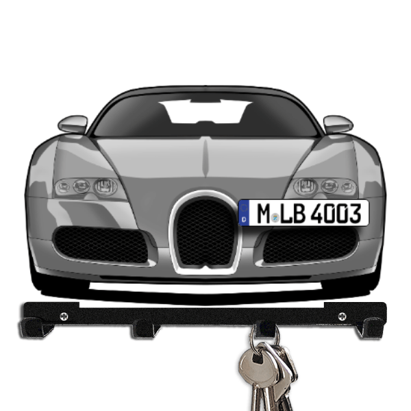 Veyron Schlüsselbrett personalisiert mit Auto u. Kennzeichen!