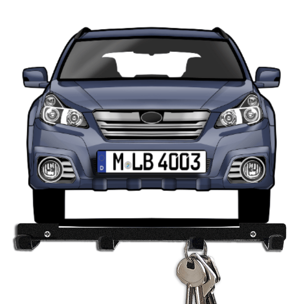 Legacy Combi Schlüsselbrett personalisiert mit Auto u. Kennzeichen!