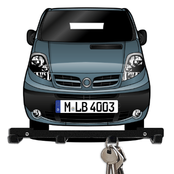 Primastar Schlüsselbrett personalisiert mit Auto u. Kennzeichen!