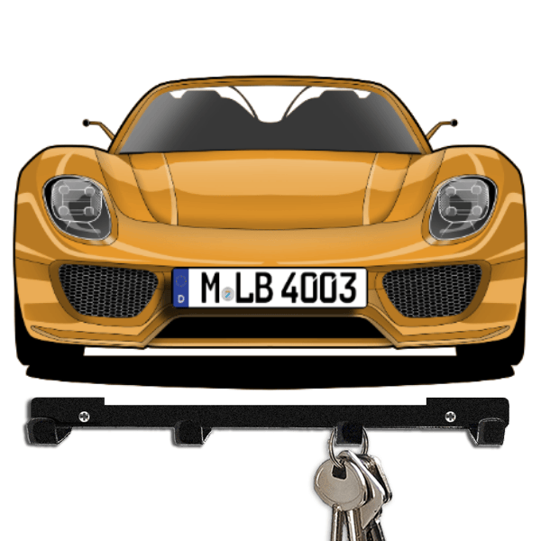 918 Roadster Schlüsselbrett personalisiert mit Auto u. Kennzeichen!