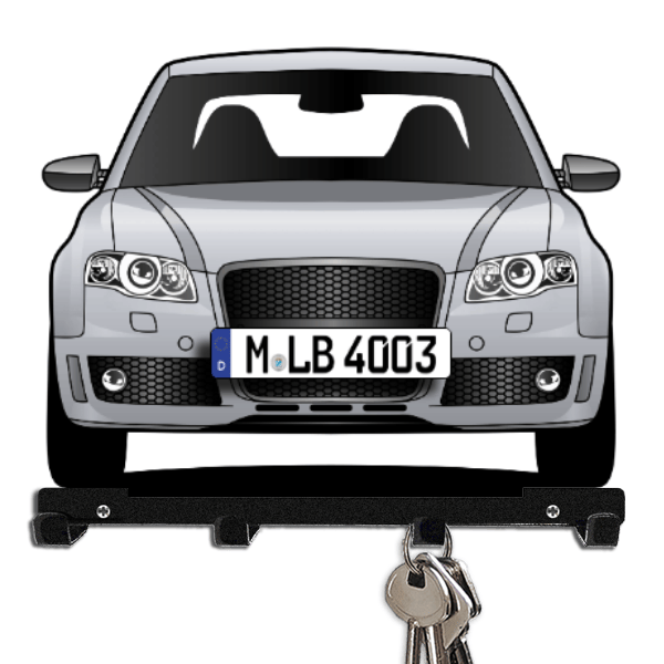 RS4 Limousine Schlüsselbrett personalisiert mit Auto u. Kennzeichen!