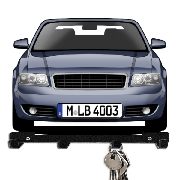 A4 Cabriolet Schlüsselbrett personalisiert mit Auto u. Kennzeichen!