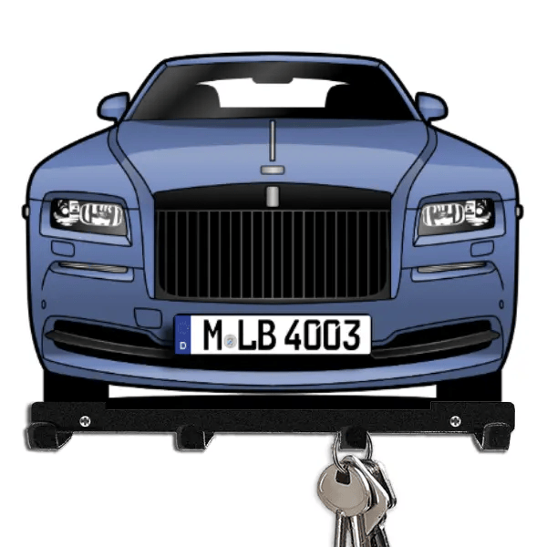 Wraith Coupe Schlüsselbrett personalisiert mit Auto u. Kennzeichen!