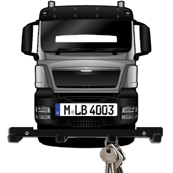 TGS 40.480 Schlüsselbrett personalisiert mit Auto u. Kennzeichen!