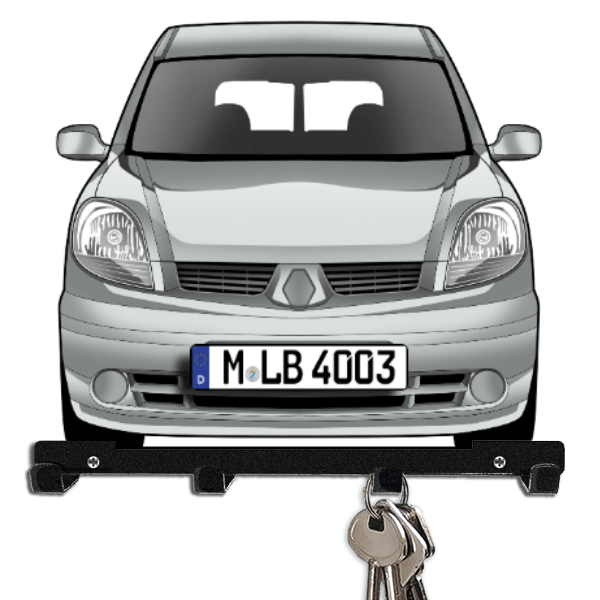 Kangoo Schlüsselbrett personalisiert mit Auto u. Kennzeichen!