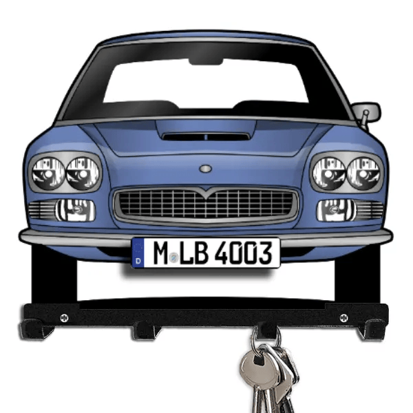 Quattroporte Schlüsselbrett personalisiert mit Auto u. Kennzeichen!
