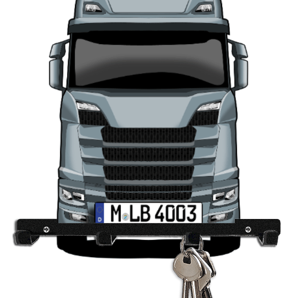 S Highline Schlüsselbrett personalisiert mit Auto u. Kennzeichen!