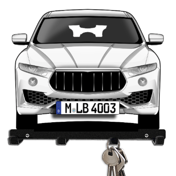Levante Schlüsselbrett personalisiert mit Auto u. Kennzeichen!