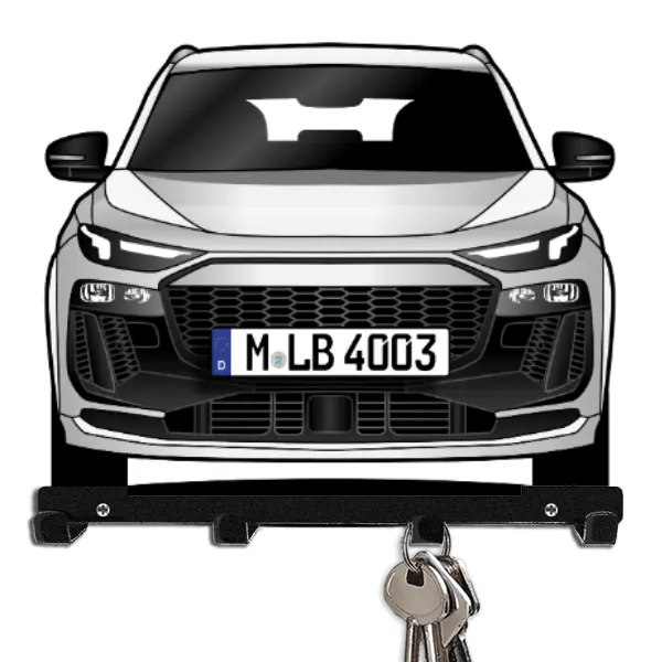 SQ6 e-tron Schlüsselbrett personalisiert mit Auto u. Kennzeichen!