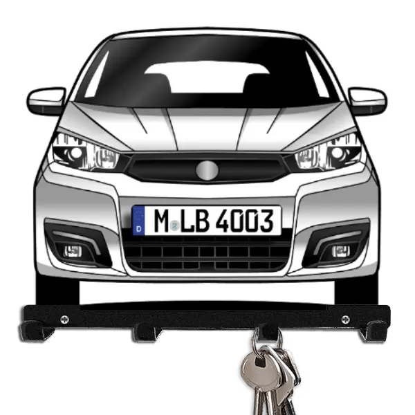 eCity Sport Schlüsselbrett personalisiert mit Auto u. Kennzeichen!