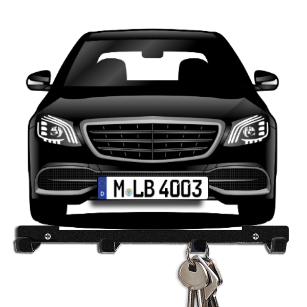 S-Klasse Maybach Schlüsselbrett personalisiert mit Auto u. Kennzeichen!