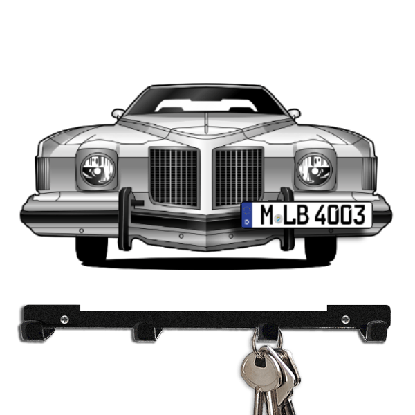Grand Prix Coupe Schlüsselbrett personalisiert mit Auto u. Kennzeichen!