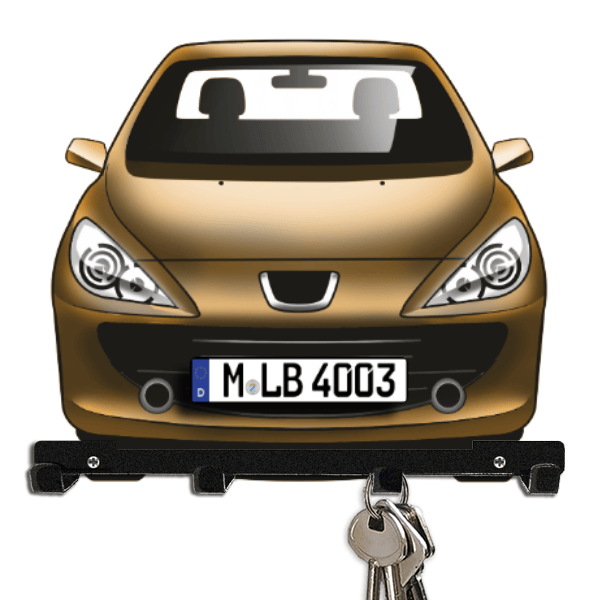 307 (5-Türer) Schlüsselbrett personalisiert mit Auto u. Kennzeichen!
