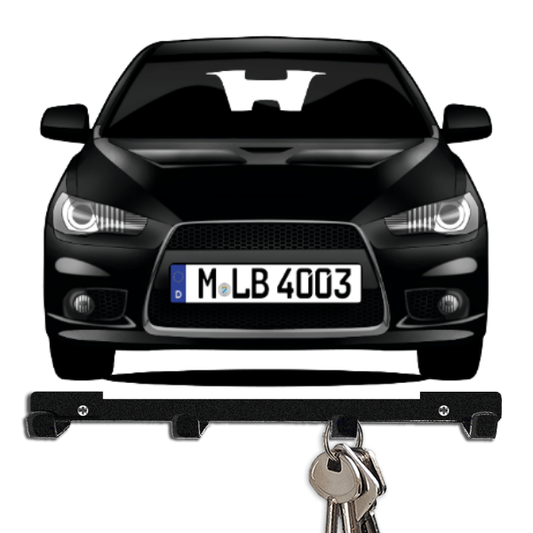 Lancer Sportback Schlüsselbrett personalisiert mit Auto u. Kennzeichen!