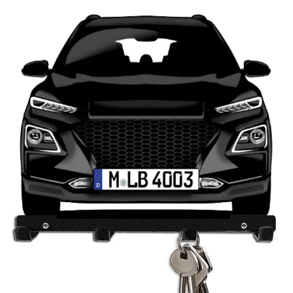 Kona Schlüsselbrett personalisiert mit Auto u. Kennzeichen!