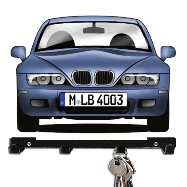 Z3 Coupe Schlüsselbrett personalisiert mit Auto u. Kennzeichen!