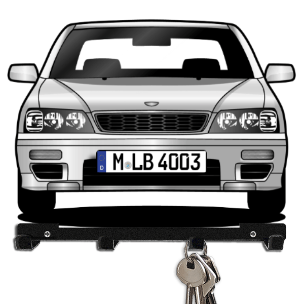 Bluebird Schlüsselbrett personalisiert mit Auto u. Kennzeichen!