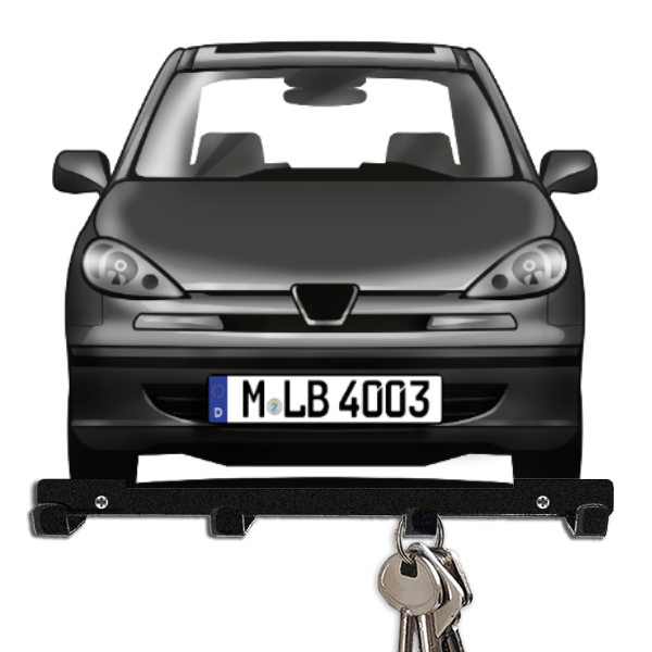 807 Schlüsselbrett personalisiert mit Auto u. Kennzeichen!