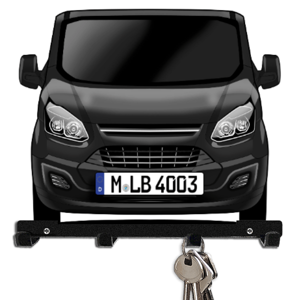 Transit Custom Schlüsselbrett personalisiert mit Auto u. Kennzeichen!
