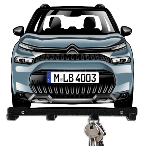 C3 (5-Türer) Schlüsselbrett personalisiert mit Auto u. Kennzeichen!