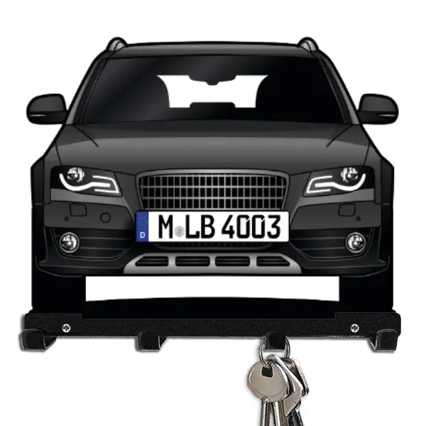 A4 Allroad Quattro Schlüsselbrett personalisiert mit Auto u. Kennzeichen!