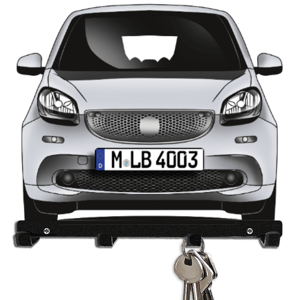 ForFour Schlüsselbrett personalisiert mit Auto u. Kennzeichen!
