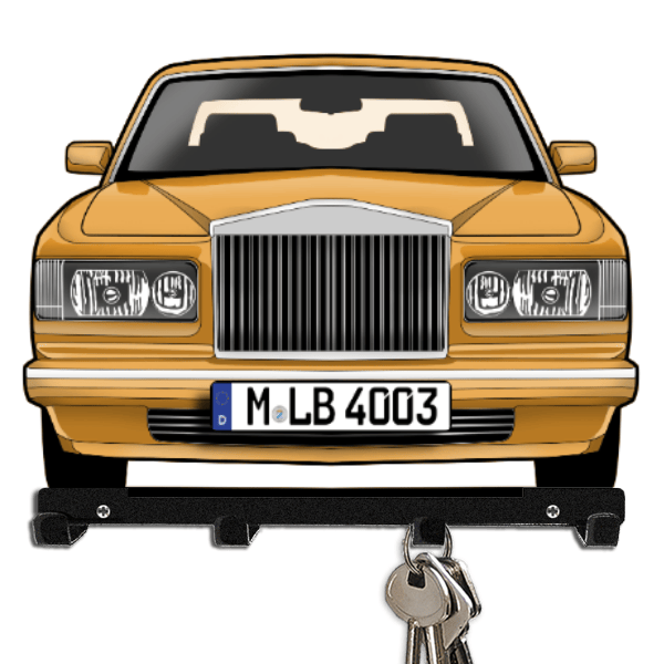Silver Spirit Limousine Schlüsselbrett personalisiert mit Auto u. Kennzeichen!