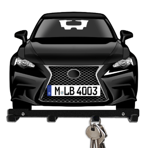 IS F Sport Schlüsselbrett personalisiert mit Auto u. Kennzeichen!