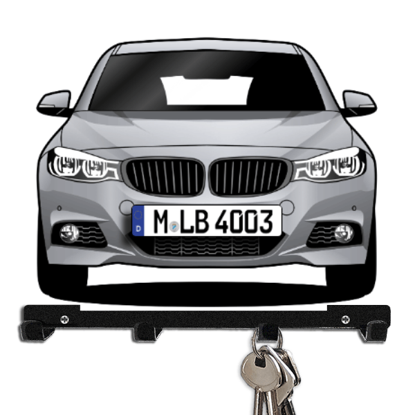 3er Reihe Gran Turismo Schlüsselbrett personalisiert mit Auto u. Kennzeichen!