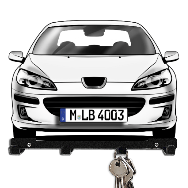 407 Caravan Schlüsselbrett personalisiert mit Auto u. Kennzeichen!