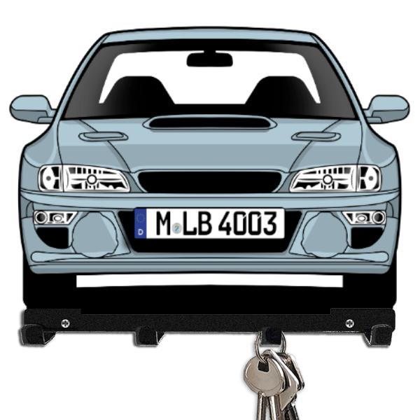 Impreza Combi Schlüsselbrett personalisiert mit Auto u. Kennzeichen!